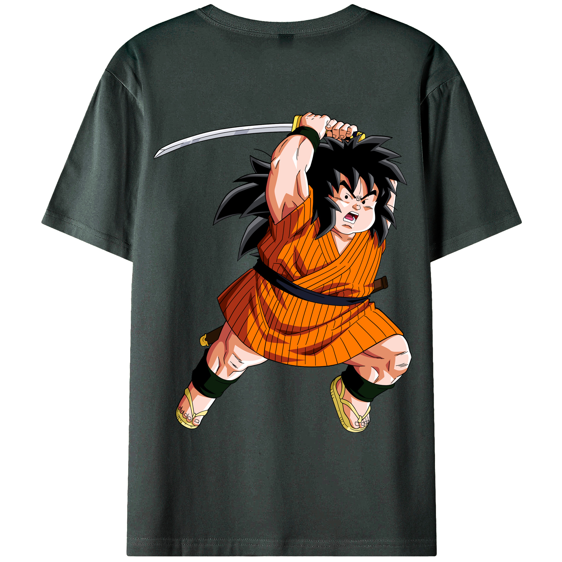 （画像用） ドラゴンボール やじろべえ DRAGON BALL Yajirobe 綿100％ メンズ半袖Tシャツ（バックプリント） 通気性